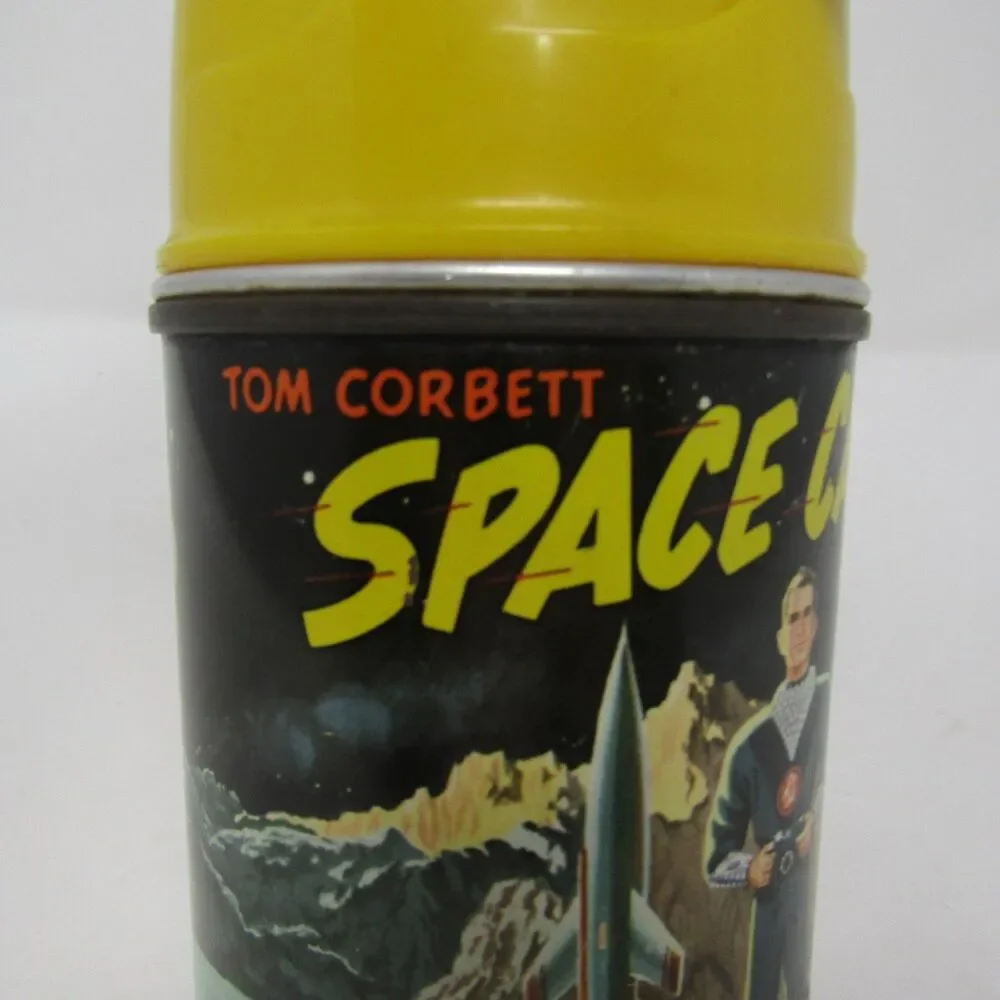 Vintage Tom Corbett Space Cadet Thermos Bottle Aladdin 1952 Sci-Fi Collectible